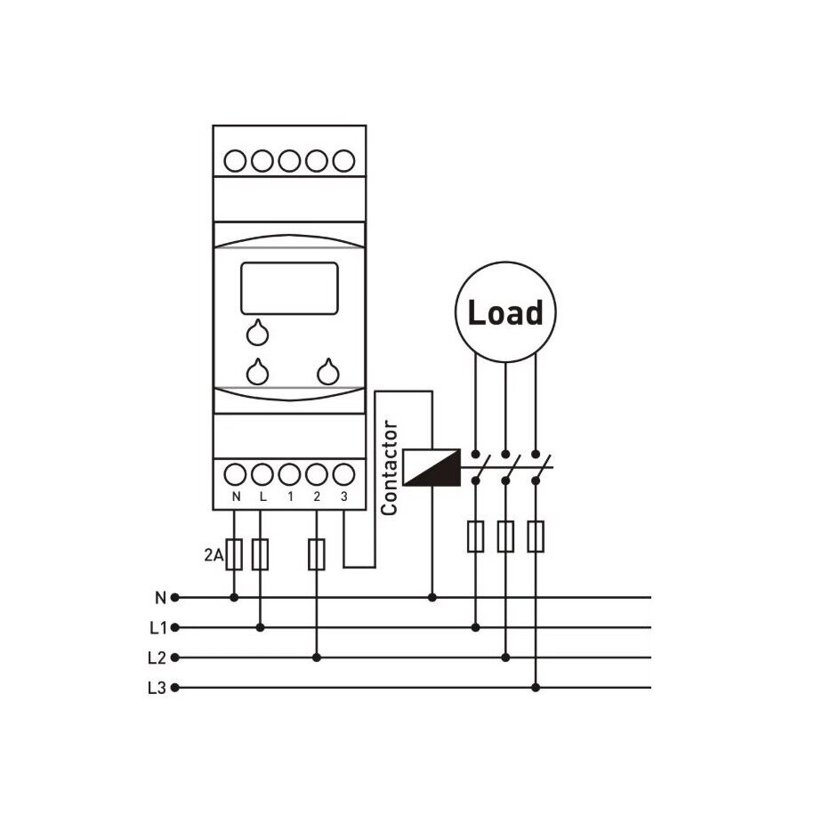 Modułowy | cyfrowy | przekaźnik kontroli napięcia | przekaźnik zabezpieczający | 230V | 230-280V | 150-210V | DIN 2
