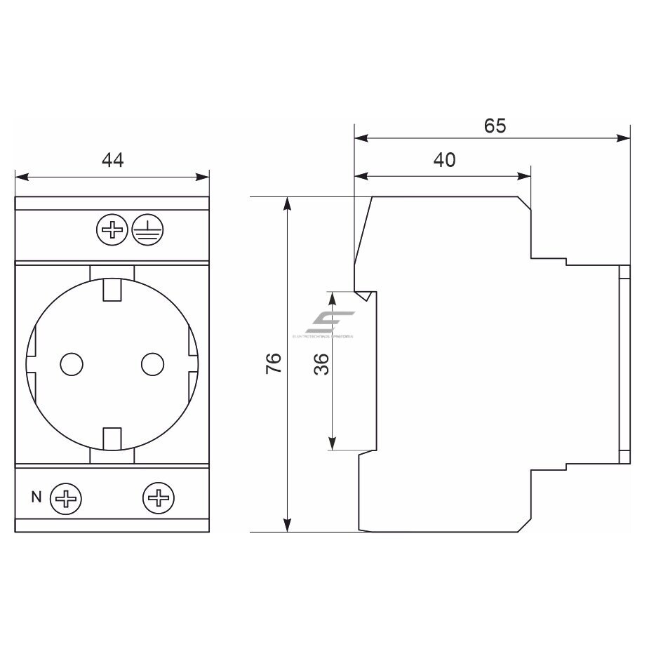 DIN-liistule paigaldatav moodulpistikupesa | 16A | 230V | Schuko | valge | IP20 | Promfactor Baltic | RMD16 | 4779040159936 2 DIN-liistule paigaldatav moodulpistikupesa | 16A | 230V | Schuko | valge | IP20 | Promfactor Baltic | RMD16 | 4779040159936 2