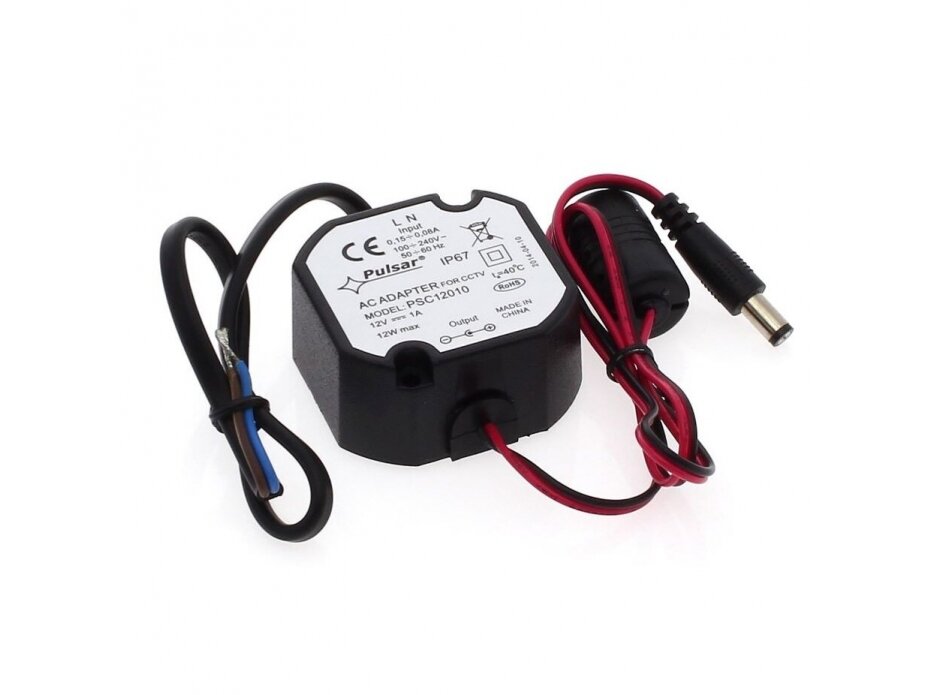Impulsinis maitinimo šaltinis | 12W | 1A | 12VDC | 50x48x25mm | IP67 | PSC12010 | Pulsar Impulsinis maitinimo šaltinis | 12W | 1A | 12VDC | 50x48x25mm | IP67 | PSC12010 | Pulsar