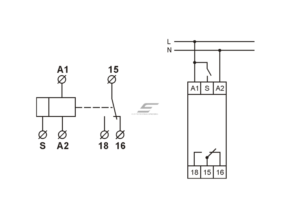 Modulinė ciklinė laiko relė | laikmatis | mechaninė | 1C/O | 8A | 12-240VAC/DC | IP20 | DIN | Promfactor Baltic | FRT14 51 | 4772151003211 2