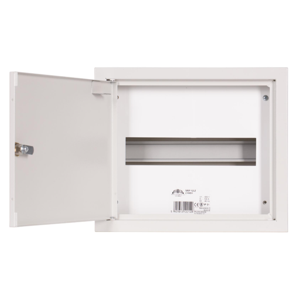 Modulārais elektro sadales skapis | kaste | skapis | ar slēdzeni | 12 moduļi | 310x265x130 mm | virsapmetuma | tērauda | IP31 1 Modulārais elektro sadales skapis | kaste | skapis | ar slēdzeni | 12 moduļi | 310x265x130 mm | virsapmetuma | tērauda | IP31 1