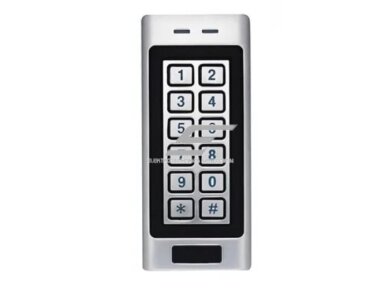 Durų kodinis užraktas | klaviatūra su EM kortelių skaitytuvu | 12-28VAC/DC | 130x56x23mm | IP66 | sidabrinis/juodas | SK4 Durų kodinis užraktas | klaviatūra su EM kortelių skaitytuvu | 12-28VAC/DC | 130x56x23mm | IP66 | sidabrinis/juodas | SK4