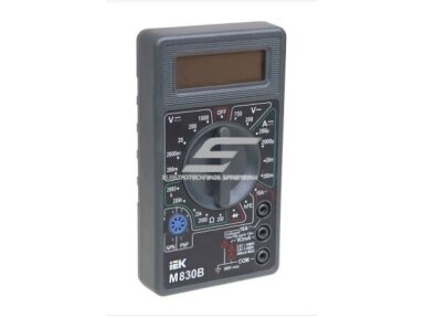Multimetras su įtampos | diodų tikrinimu | 750VAC | 1000VDC | 0,1-10A | IP20 | IEK | Universal | M830B | TMD-2B-830 | 4606056238938 Multimetras su įtampos | diodų tikrinimu | 750VAC | 1000VDC | 0,1-10A | IP20 | IEK | Universal | M830B | TMD-2B-830 | 4606056238938