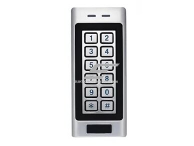 Durų kodinis užraktas | klaviatūra su EM kortelių skaitytuvu | 12-24VDC | 130x56x23mm | IP66 | sidabrinis/juodas | K4 Durų kodinis užraktas | klaviatūra su EM kortelių skaitytuvu | 12-24VDC | 130x56x23mm | IP66 | sidabrinis/juodas | K4