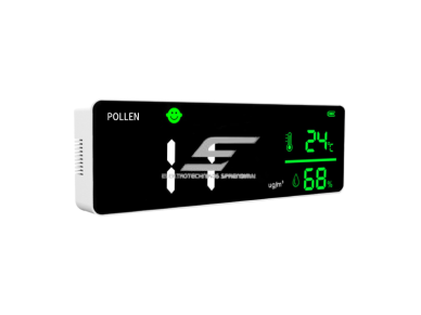 Sieninis 3-in-1 patalpų oro kokybės matuoklis | žiedadulkių / CO₂ / temperatūros ir drėgmės matavimas | NDIR technologija | ABS plastikas Sieninis 3-in-1 patalpų oro kokybės matuoklis | žiedadulkių / CO₂ / temperatūros ir drėgmės matavimas | NDIR technologija | ABS plastikas