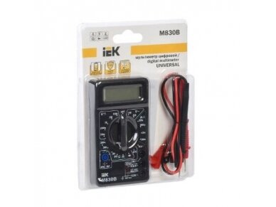 Multimetras su įtampos | diodų tikrinimu | 750VAC | 1000VDC | 0,1-10A | IP20 | IEK | Universal | M830B | TMD-2B-830 | 4606056238938 1