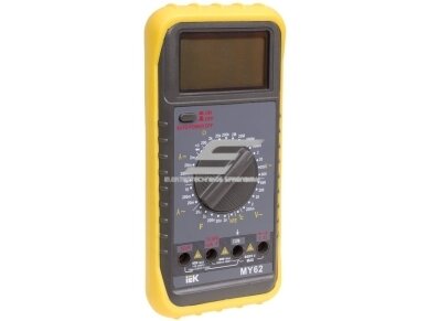 Multimetras su talpos | temperatūros matavimu | įtampos | diodų tikrinimu | 0,1mV-600V | AC/DC | 1-10A | 0...+750°C | IP20 | IEK | PROFESSIONAL | MY62 | TMD-5S-062 Multimetras su talpos | temperatūros matavimu | įtampos | diodų tikrinimu | 0,1mV-600V | AC/DC | 1-10A | 0...+750°C | IP20 | IEK | PROFESSIONAL | MY62 | TMD-5S-062