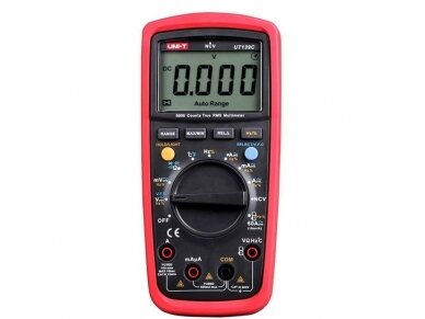 Multimetras su dažnio | talpos | temperatūros matavimu | įtampos | diodų tikrinimu | 60mV-600VAC/DC | 600µA-10A | -40...+1000°C | CATIII | UNI-T | UT139C Multimetras su dažnio | talpos | temperatūros matavimu | įtampos | diodų tikrinimu | 60mV-600VAC/DC | 600µA-10A | -40...+1000°C | CATIII | UNI-T | UT139C
