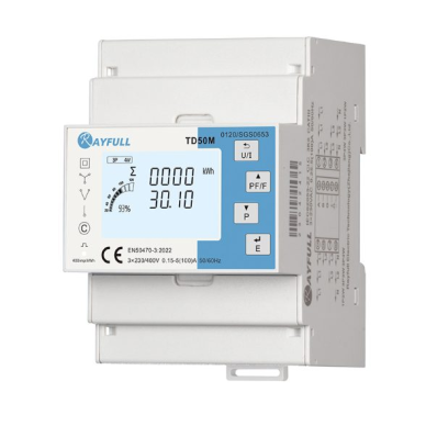 Three-phase energy meter | 100 A | 3×230/400 V | LCD display | RS485 Modbus RTU | MID | DIN | Rayfull TD50MMID 1 Three-phase energy meter | 100 A | 3×230/400 V | LCD display | RS485 Modbus RTU | MID | DIN | Rayfull TD50MMID 1