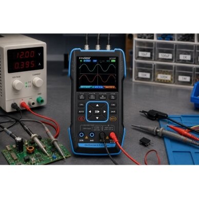 Wielofunkcyjny multimetr cyfrowy | Generator sygnału | Oscyloskop 2-kanałowy | 2x10MHz | 50MS/s | 1Hz-2MHz 5 Wielofunkcyjny multimetr cyfrowy | Generator sygnału | Oscyloskop 2-kanałowy | 2x10MHz | 50MS/s | 1Hz-2MHz 5