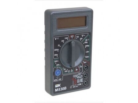 Multimetras su įtampos | diodų tikrinimu | 750VAC | 1000VDC | 0,1-10A | IP20 | IEK | Universal | M830B | TMD-2B-830 | 4606056238938 Multimetras su įtampos | diodų tikrinimu | 750VAC | 1000VDC | 0,1-10A | IP20 | IEK | Universal | M830B | TMD-2B-830 | 4606056238938