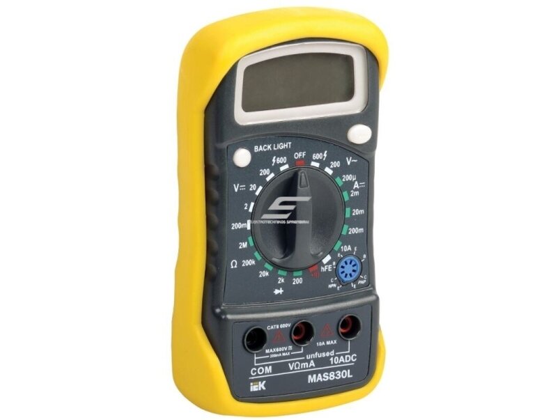 Multimetras su temperatūros matavimu | įtampos | diodų tikrinimu | 0,1mV-600V | AC/DC | 0,1-10A | IP20 | IEK | MASTER | MAS838L | 4606056238839 Multimetras su temperatūros matavimu | įtampos | diodų tikrinimu | 0,1mV-600V | AC/DC | 0,1-10A | IP20 | IEK | MASTER | MAS838L | 4606056238839