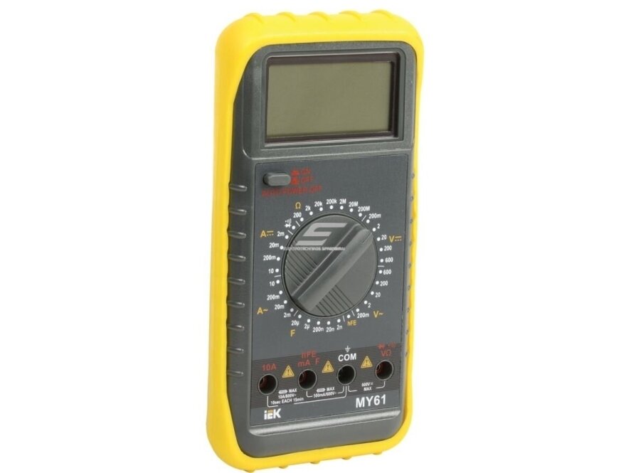 Multimetras su talpos | įtampos | diodų tikrinimu | 0,1mV-600V | AC/DC | 1-10A | IP20 | IEK | PROFESSIONAL | MY61 | TMD-5S-061 | 4606056238853 Multimetras su talpos | įtampos | diodų tikrinimu | 0,1mV-600V | AC/DC | 1-10A | IP20 | IEK | PROFESSIONAL | MY61 | TMD-5S-061 | 4606056238853