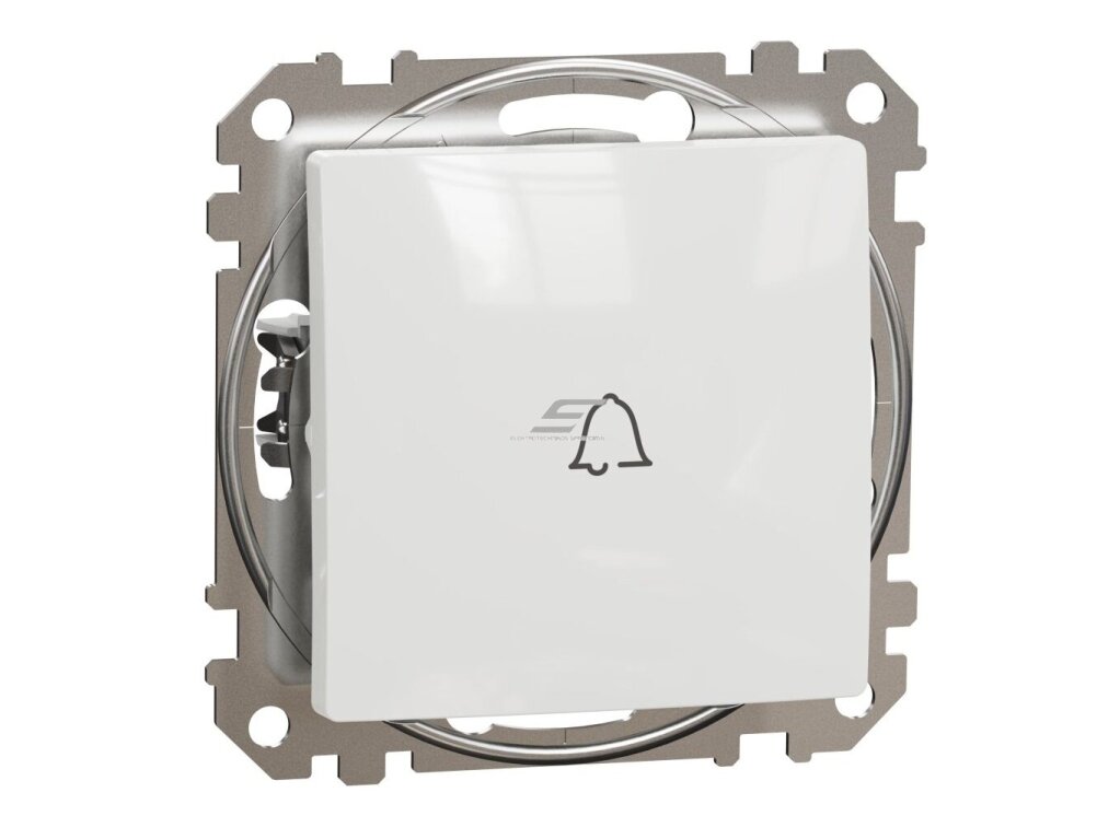 Mygtukinis jungiklis su skambučio simboliu | 10A | potinkinis | IP20 | baltas | Sedna Design | Schneider Electric | SDD111131 Mygtukinis jungiklis su skambučio simboliu | 10A | potinkinis | IP20 | baltas | Sedna Design | Schneider Electric | SDD111131