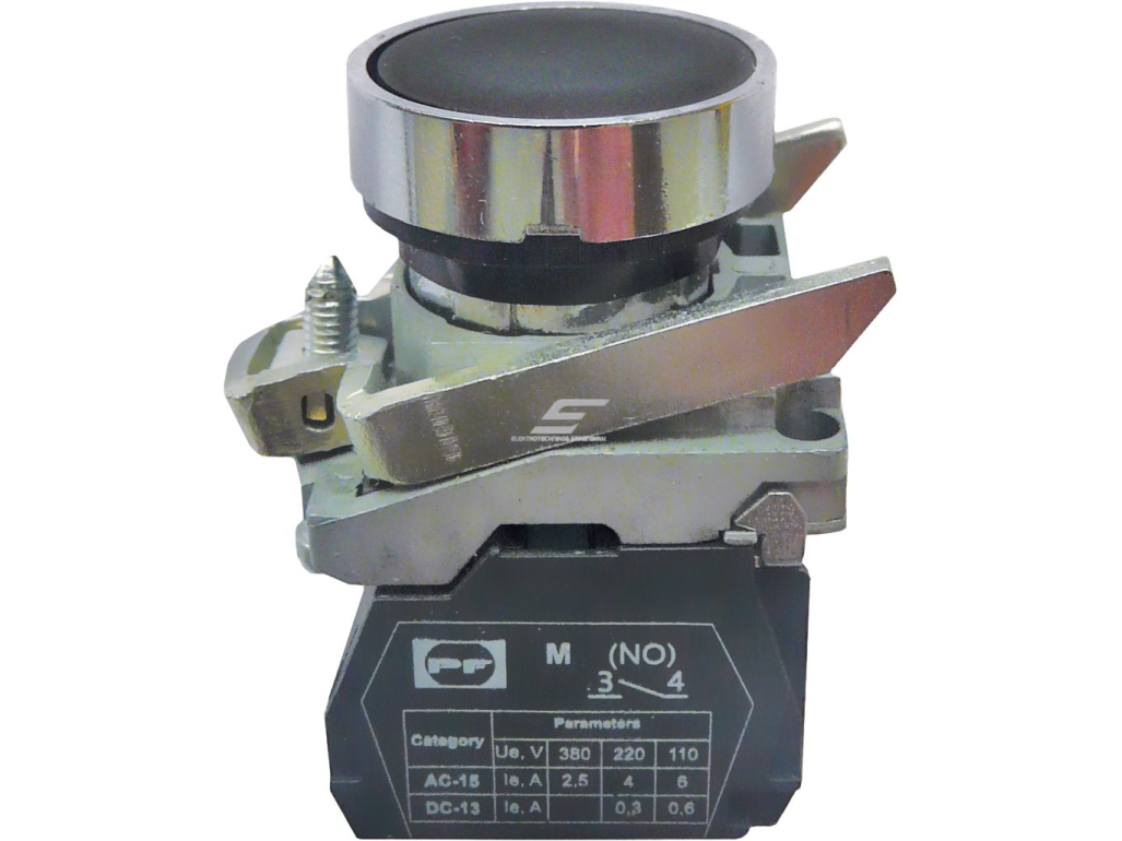 Mygtukas | 22mm | 0,3-8A | 48-400VAC/24-220VDC | 1NO | juodas | IP40 | Promfactor Baltic | FP PCP bl | 4779040152364
