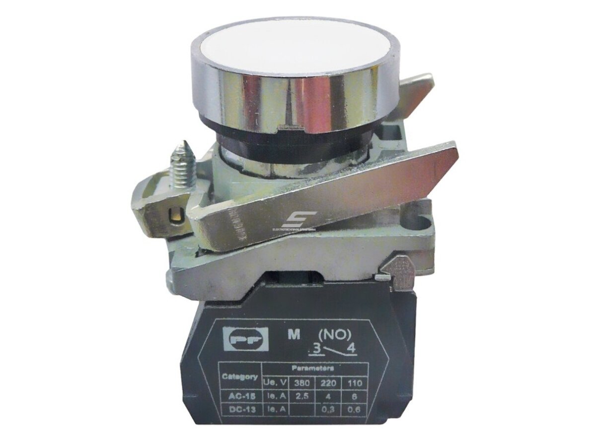 Mygtukas | 22 mm | 1NO | baltas | metalinis | be pašvietimo | IP40 | be fiksacijos | Promfactor Baltic | FP PCP w Mygtukas | 22 mm | 1NO | baltas | metalinis | be pašvietimo | IP40 | be fiksacijos | Promfactor Baltic | FP PCP w