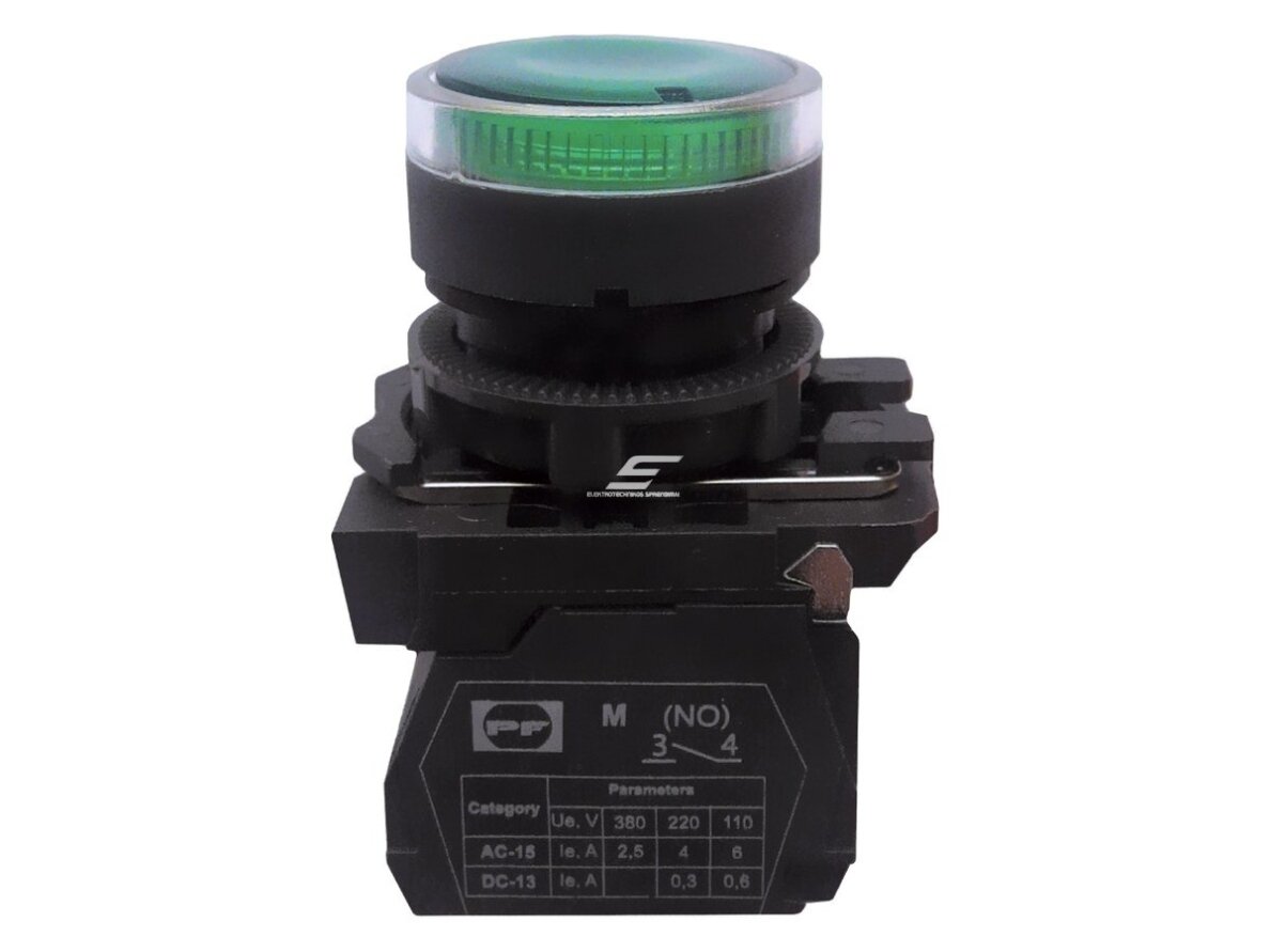 Mygtukas su LED pašvietimu | 22 mm | 1NO | žalias | LED 230 V | plastikinis | IP40 | be fiksacijos | Promfactor Baltic | FP PCPI gr Pl Mygtukas su LED pašvietimu | 22 mm | 1NO | žalias | LED 230 V | plastikinis | IP40 | be fiksacijos | Promfactor Baltic | FP PCPI gr Pl