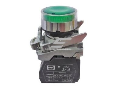 Mygtukas | 22mm | 230V | 1NO | žalias | su LED pašvietimu | IP40 | Promfactor Baltic | FP PCPI gr 1NO | 4779040152432 Mygtukas | 22mm | 230V | 1NO | žalias | su LED pašvietimu | IP40 | Promfactor Baltic | FP PCPI gr 1NO | 4779040152432