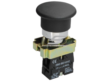 Mygtukas | Grybas | 22mm | 400-660V | 1NO | juodas | 1z | IEK | LAY5-BC21 | 4606056162097