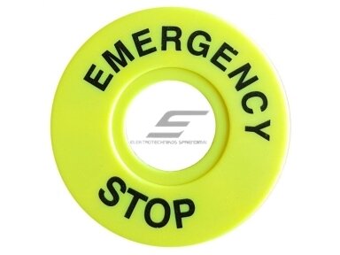 Informacinis ženklas signalinei armatūrai | avarinis | STOP | Promfactor Baltic | FP ES | 4779040156614 Informacinis ženklas signalinei armatūrai | avarinis | STOP | Promfactor Baltic | FP ES | 4779040156614