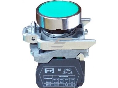 Mygtukas | 22mm | 0,3-8A | 48-400VAC/24-220VDC | 1NO | žalias | IP40 | Promfactor Baltic | FP PCP gr | 4779040154825