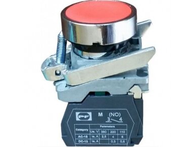Mygtukas | 22mm | 0,3-8A | 48-400VAC/24-220VDC | 1NC | raudonas | IP40 | Promfactor Baltic | FP PCP r | 4779040154887 Mygtukas | 22mm | 0,3-8A | 48-400VAC/24-220VDC | 1NC | raudonas | IP40 | Promfactor Baltic | FP PCP r | 4779040154887