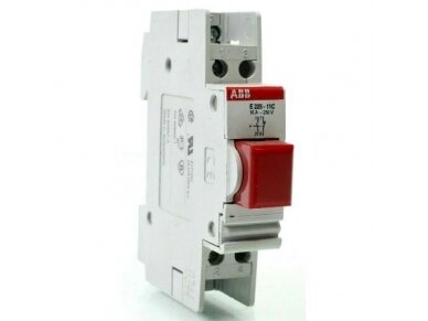 Modulinis mygtukinis jungiklis | 1NC+1NC | 16A | 230V | raudonas | DIN | ABB | E225-11C Modulinis mygtukinis jungiklis | 1NC+1NC | 16A | 230V | raudonas | DIN | ABB | E225-11C