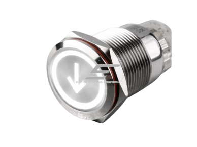 Mygtukas | 22mm | 230V | 1NO | baltas | su LED pašvietimu | su rodyklės simboliu | IP65 Mygtukas | 22mm | 230V | 1NO | baltas | su LED pašvietimu | su rodyklės simboliu | IP65