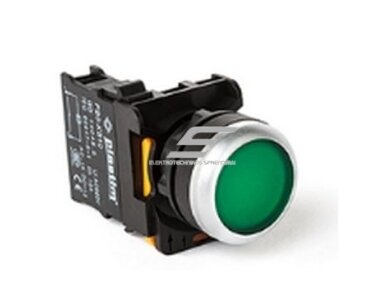Mygtukas | 22mm | 24V | 1NO | žalias | su pašvietimu | PB0-AW33B5 Mygtukas | 22mm | 24V | 1NO | žalias | su pašvietimu | PB0-AW33B5