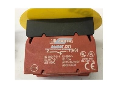 Mygtukas | avarinio sustabdymo | EMERGENCY STOP | grybas | 230V | 10A | IP65 | 8 LM2T.C01 Lovato 2 Mygtukas | avarinio sustabdymo | EMERGENCY STOP | grybas | 230V | 10A | IP65 | 8 LM2T.C01 Lovato 2