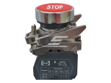 Mygtukas | STOP | 22 mm | 1NC | raudonas | metalinis | be pašvietimo | IP40 | be fiksacijos | Promfactor Baltic | FP PCP r Stop Mygtukas | STOP | 22 mm | 1NC | raudonas | metalinis | be pašvietimo | IP40 | be fiksacijos | Promfactor Baltic | FP PCP r Stop