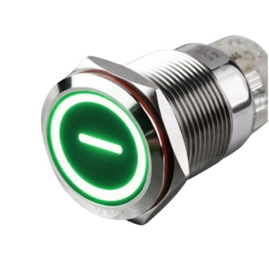 Przycisk | 22mm | 230V | 1NO | zielony | z podświetleniem LED | z symbolem minus „–” | IP65 Przycisk | 22mm | 230V | 1NO | zielony | z podświetleniem LED | z symbolem minus „–” | IP65