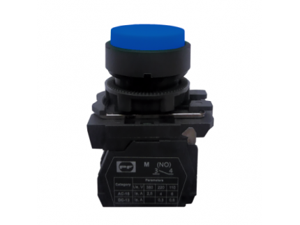 Mygtukas | 22mm | 0,3-8A | 48-400VAC/24-220VDC | 1NO | mėlynas | plastikinis | IP40 | Promfactor Baltic | FP PCPB blue Pl | 4779040158380 Mygtukas | 22mm | 0,3-8A | 48-400VAC/24-220VDC | 1NO | mėlynas | plastikinis | IP40 | Promfactor Baltic | FP PCPB blue Pl | 4779040158380