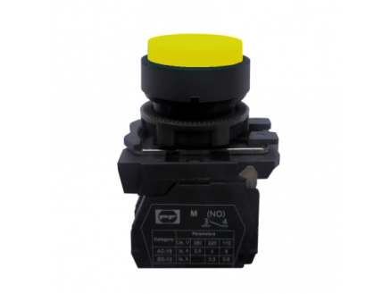Mygtukas | 22mm | 0,3-8A | 48-400VAC/24-220VDC | 1NO | geltonas | plastikinis | IP40 | Promfactor Baltic | FP PCPB y Pl | 4779040158366 Mygtukas | 22mm | 0,3-8A | 48-400VAC/24-220VDC | 1NO | geltonas | plastikinis | IP40 | Promfactor Baltic | FP PCPB y Pl | 4779040158366