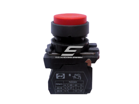 Mygtukas | 22mm | 0,3-8A | 48-400VAC/24-220VDC | 1NC | raudonas | plastikinis | IP40 | Promfactor Baltic | FP PCPB r Pl | 4779040157949 Mygtukas | 22mm | 0,3-8A | 48-400VAC/24-220VDC | 1NC | raudonas | plastikinis | IP40 | Promfactor Baltic | FP PCPB r Pl | 4779040157949