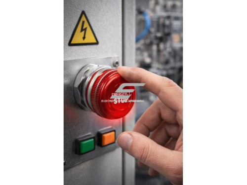 Avarinis STOP mygtukas | 19mm | 220V | 1NO+1NC | LED (raudona) | IP65 | fiksuojamas | anoduotas aliuminis 2
