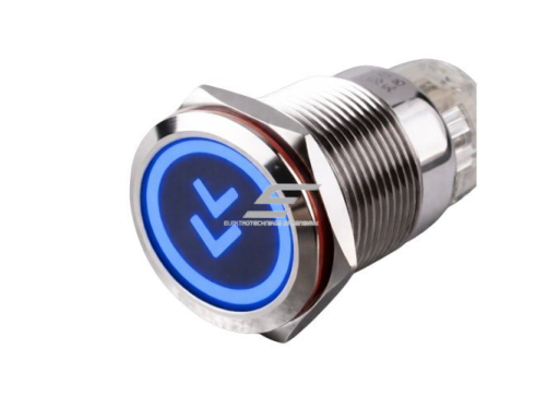 Mygtukas | 22mm | 230V | 1NO | mėlynas | su LED pašvietimu | su dvigubos rodyklės simboliu | IP65 Mygtukas | 22mm | 230V | 1NO | mėlynas | su LED pašvietimu | su dvigubos rodyklės simboliu | IP65