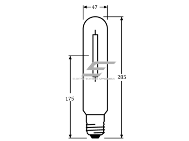 Natrio lempa E40 | 600W | 230V | 2000K | 90000lm | Osram 2 Natrio lempa E40 | 600W | 230V | 2000K | 90000lm | Osram 2