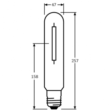 Naatriumlamp E40 | 250W | 100V | 2000K | 33200lm | Osram 2