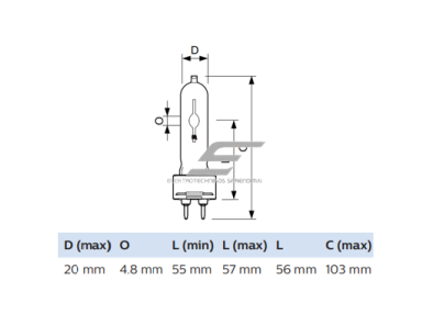 Metalo halogeno lempa G12 | 35W | 85V | 3000K | 4050lm | CDM-T Elite Philips 2