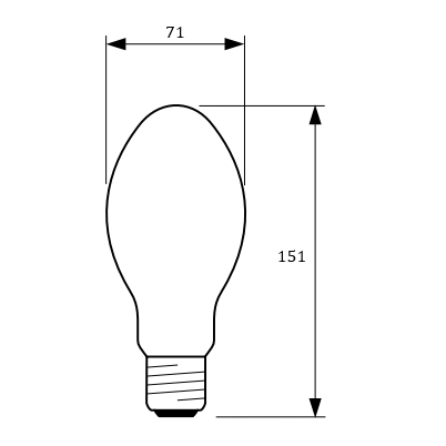 Naatriumlamp E27 | 70W | 230V | 2000K | 5600lm | Philips 1 Naatriumlamp E27 | 70W | 230V | 2000K | 5600lm | Philips 1