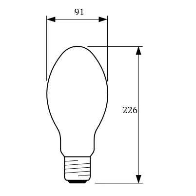 Naatriumlamp E40 | 150W | 100V | 2000K | 14500lm | Osram 2 Naatriumlamp E40 | 150W | 100V | 2000K | 14500lm | Osram 2