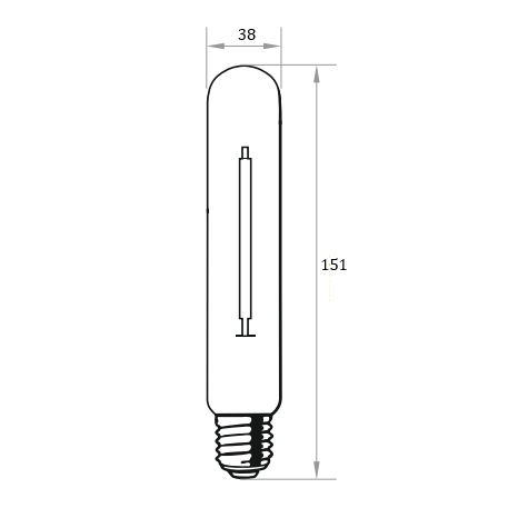 Nātrija lampa E27 | 150W | 230V | 2000K | 16500lm | Thorgeon 1 Nātrija lampa E27 | 150W | 230V | 2000K | 16500lm | Thorgeon 1