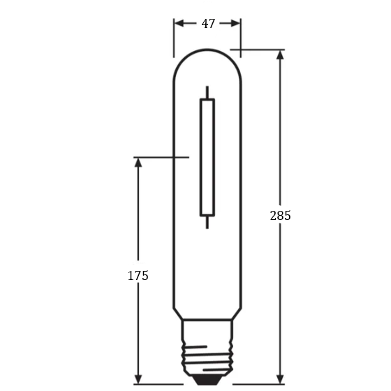Sodium lamp E40 | 400W | 100V | 2000K | 54800lm | Osram 2 Sodium lamp E40 | 400W | 100V | 2000K | 54800lm | Osram 2