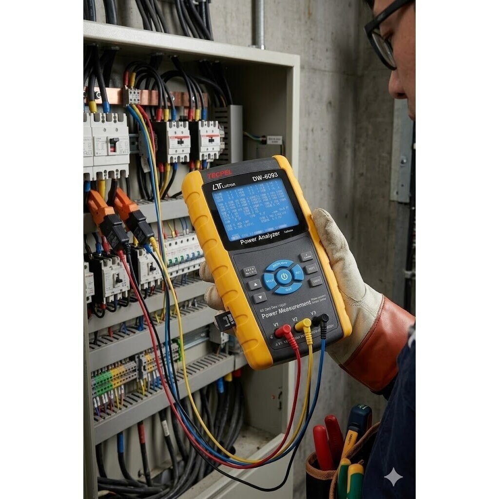 Portable three-phase electrical network analyzer | 3000A | 0–600V | digital display | non-invasive measurement with clamp | data logging 2 Portable three-phase electrical network analyzer | 3000A | 0–600V | digital display | non-invasive measurement with clamp | data logging 2