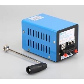 Kandke käeshoitav generaator USB-pordiga | hädaolukordade jaoks | 20W | 2000 pööret / min | 5V | sinine 1 Kandke käeshoitav generaator USB-pordiga | hädaolukordade jaoks | 20W | 2000 pööret / min | 5V | sinine 1