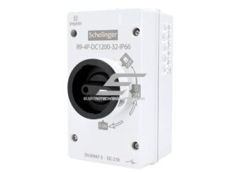 Saulės elektrinės kirtiklis 4P | 1200VDC | 32A | IP66 | SCHELINGER | A11-R9-4P-DC1200-32-IP66