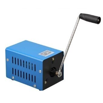 Kandke käeshoitav generaator USB-pordiga | hädaolukordade jaoks | 20W | 2000 pööret / min | 5V | sinine Kandke käeshoitav generaator USB-pordiga | hädaolukordade jaoks | 20W | 2000 pööret / min | 5V | sinine