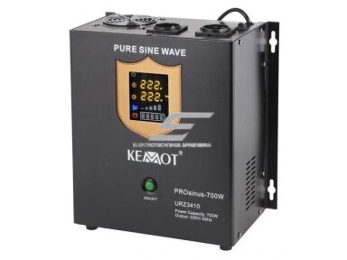 Nepertraukiamo maitinimo šaltinis | 700W | 12V/230VAC | sinusas | stacionarus | juodas | KEMOT | URZ3410 Nepertraukiamo maitinimo šaltinis | 700W | 12V/230VAC | sinusas | stacionarus | juodas | KEMOT | URZ3410
