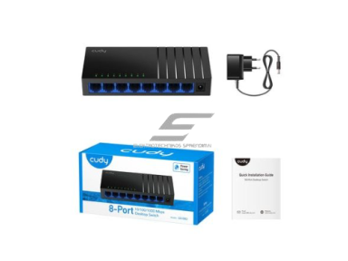 Nevaldomas Gigabit komutatorius 8 portai | plastikinis | 16Gbps | 11.9Mpps | 10/100/1000 Mbps | Plug & Play | SWITCH CUDY GS108D Nevaldomas Gigabit komutatorius 8 portai | plastikinis | 16Gbps | 11.9Mpps | 10/100/1000 Mbps | Plug & Play | SWITCH CUDY GS108D